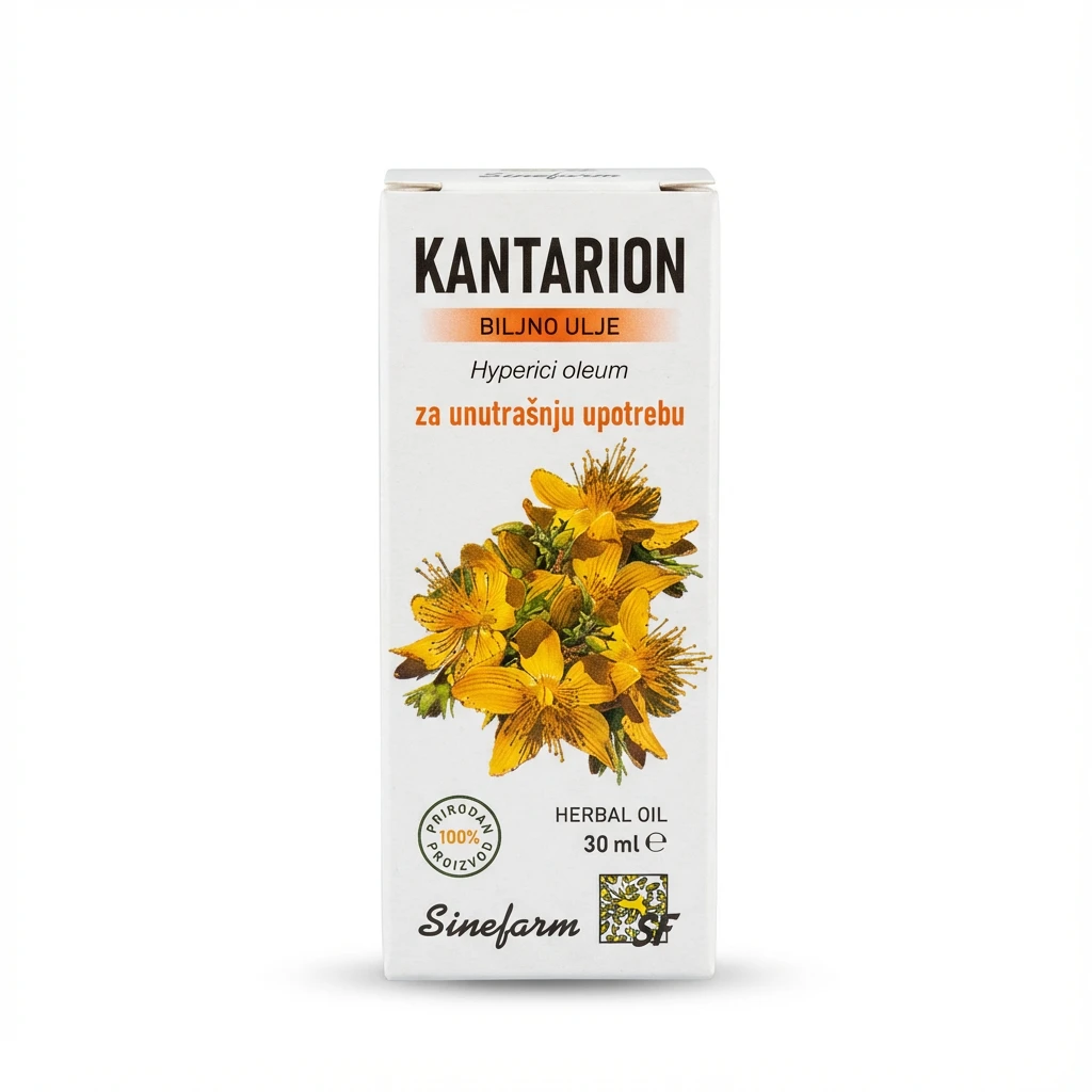 Kantarion ulje za unutrašnju upotrebu 30 ml Sinefarm biotacka prodavnica zdrave hrane