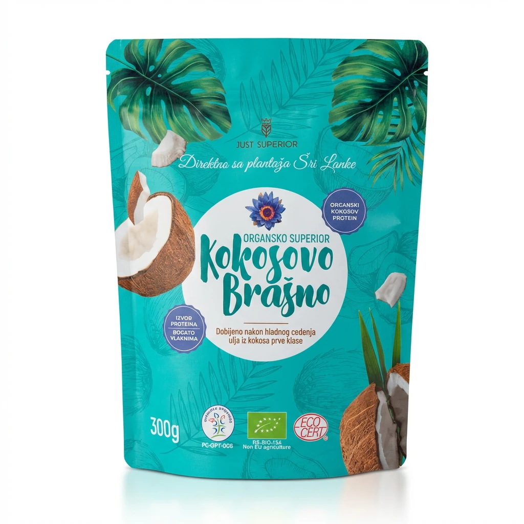 Kokosovo brašno 300 g Just Superior biotacka prodavnica zdrave hrane