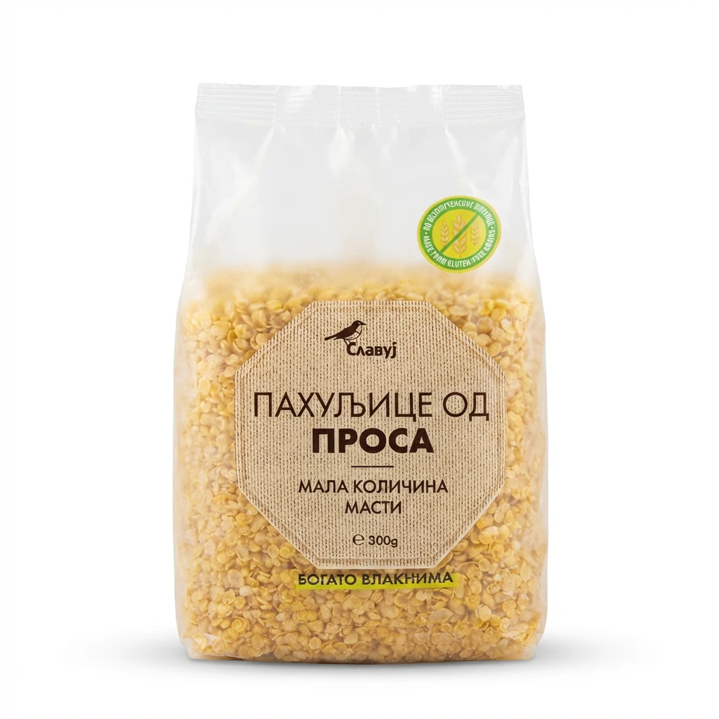 Pahuljice od prosa 300 g Slavuj biotacka prodavnica zdrave hrane