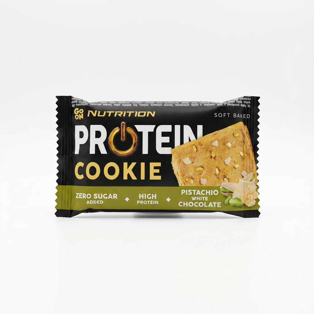 Protein cookie pistać i bela čokolada 50 g GO ON biotacka prodavnica zdrave hrane