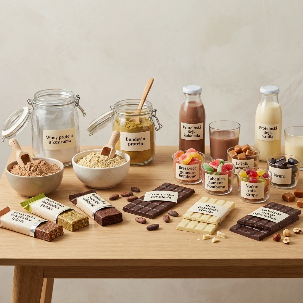 Proteini, čokolade i bombone biotacka prodavnica zdrave hrane