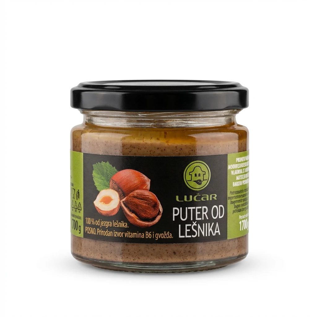 Puter od lešnika 170 g Lučar biotacka prodavnica zdrave hrane