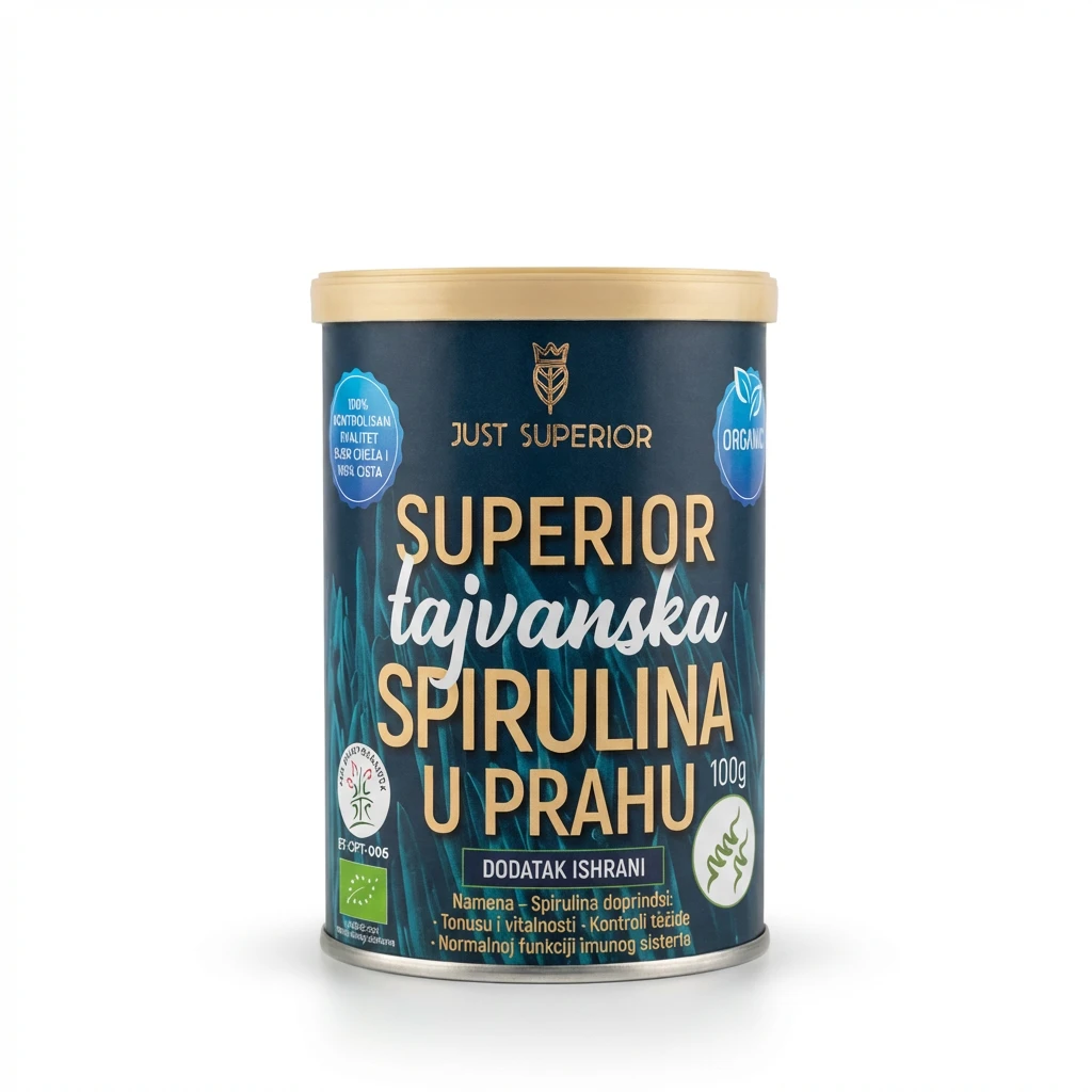 Spirulina u prahu 100 g Just Superior biotacka prodavnica zdrave hrane