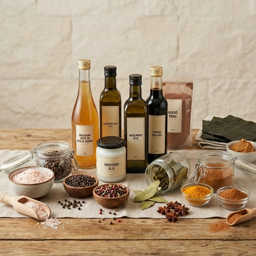 Začini, dodaci i priprema hrane biotacka prodavnica zdrave hrane