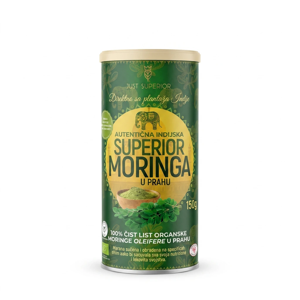 Moringa u prahu 150 g Just Superior biotacka prodavnica zdrave hrane