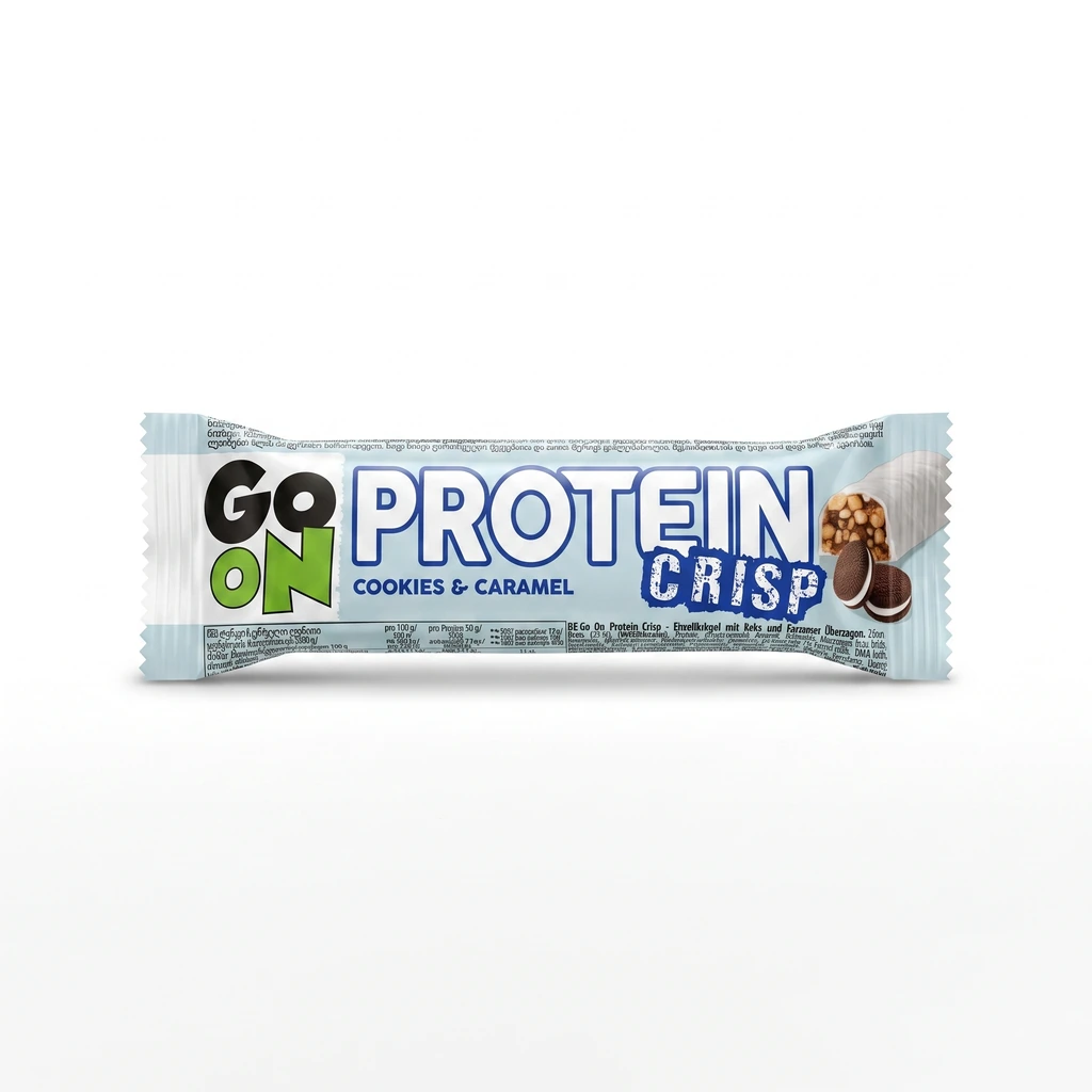Protein bar crisp cookie & caramel 50 g GO ON biotacka prodavnica zdrave hrane